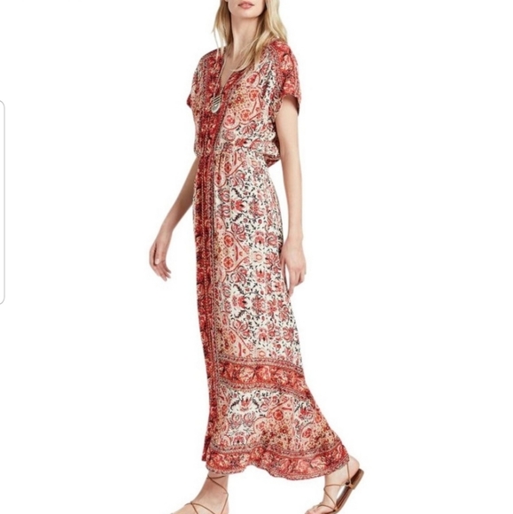 Lucky Brand Boho Bandana Print Maxi Festiva - Picture 6 of 6